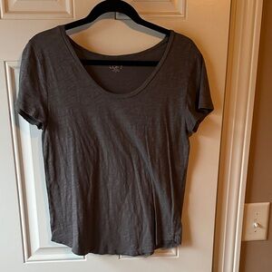 LOFT Charcoal Short Sleeve Tee